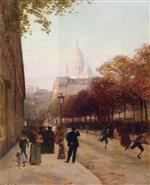 Victor Gabriel Gilbert  - Bilder Gemälde - Place D'Anvers Et Le Sacre Coeur, Paris