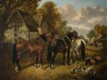 John Frederick Herring  - Bilder Gemälde - Ready for the Plough