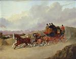 John Frederick Herring  - Bilder Gemälde - The Edinburgh to London Royal Mail Coach
