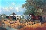 John Frederick Herring  - Bilder Gemälde - The Old Farmstead