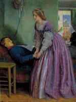 Arthur Hughes  - Bilder Gemälde - That was a Piedmontese