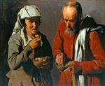 Georges de La Tour - Bilder Gemälde - Peasant Couple Eating