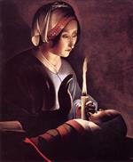 Georges de La Tour - Bilder Gemälde - Saint Anne with the Christ Child