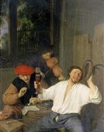 Adriaen van Ostade  - Bilder Gemälde - Merry Drinkers