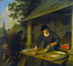 Adriaen van Ostade  - Bilder Gemälde - The Fishmonger