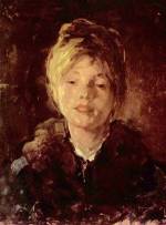 Nicolae Grigorescu  - Peintures - Portrait d'une jeune fille 