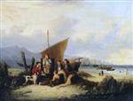 William Joseph Shayer - Bilder Gemälde - Beach Scene