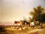 William Joseph Shayer  - Bilder Gemälde - Herders Resting at Lunch