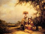 William Joseph Shayer  - Bilder Gemälde - The Gleaners 