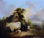 William Joseph Shayer  - Bilder Gemälde - The White Cow