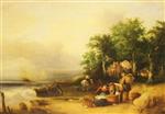 William Joseph Shayer  - Bilder Gemälde - View on the Isle of Wight