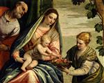 Paolo Veronese  - Bilder Gemälde - Holy Family with Saint Dorothea