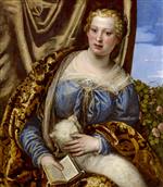 Paolo Veronese  - Bilder Gemälde - Portrait of a Lady as Saint Agnes
