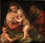 Paolo Veronese  - Bilder Gemälde - The Holy Family with John the Baptist
