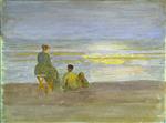 Thomas Pollock Anshutz - Bilder Gemälde - Man and Woman on the Beach
