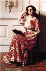 Thomas Pollock Anshutz  - Bilder Gemälde - Portrait of Rebecca H. Whelan