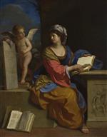 Giovanni Francesco Guercino  - Bilder Gemälde - The Cumaean Sibyl with a Putto