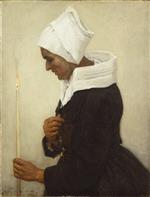Bild:Breton Peasant Woman Holding a Taper