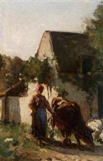 Jules Breton - Bilder Gemälde - Cowheard