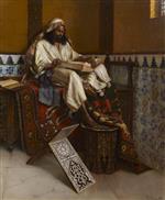 Rudolf Ernst  - Bilder Gemälde - Reading the Koran