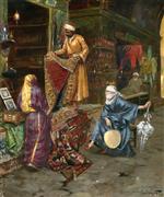 Rudolf Ernst  - Bilder Gemälde - The Carpet Merchant