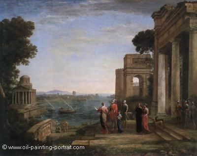Aeneas Farewell to Dido in Cathage