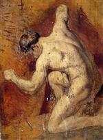 William Etty  - Bilder Gemälde - Male Nude