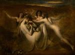 William Etty  - Bilder Gemälde - Sabrina and Her Nymphs