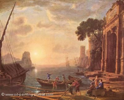 A Seaport at Sunrise
