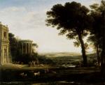 Claude Lorrain - Bilder Gemälde - Landschaft mit Opfergabe an Apollo