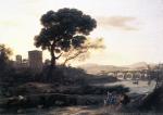 Claude Lorrain - paintings - Landscape with Shepherds (The Pont Molle)