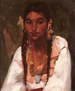 Robert Henri  - Bilder Gemälde - Gypsy Girl in White