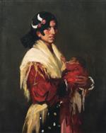 Robert Henri  - Bilder Gemälde - Gypsy Mother (Maria y Consuelo)