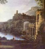 Bild:Landschaft mit der Nymphe Egeria und König Numa