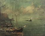 Robert Henri  - Bilder Gemälde - On the East River