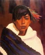 Robert Henri  - Bilder Gemälde - Ricardo, Indian of San Ildefonso