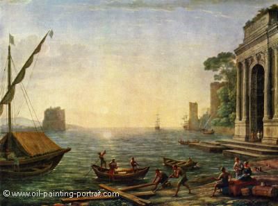 A Seaport at Sunrise