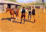 Frederic Remington - Bilder Gemälde - Buying Polo Ponies in the West