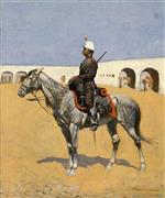 Frederic Remington - Bilder Gemälde - Cavalryman of the Line, Mexico