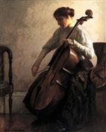Joseph DeCamp - Bilder Gemälde - The Cellist