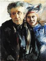 Lovis Corinth  - Bilder Gemälde - Grandmother and Granddaughter