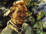 Lovis Corinth  - Bilder Gemälde - Small Self Portrait at the Walchensee