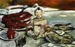 Lovis Corinth  - Bilder Gemälde - Still Life with Buddha, Lobsters and Oysters