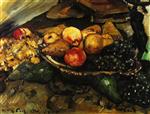 Lovis Corinth  - Bilder Gemälde - Still Life with Fruit and Wine Glass