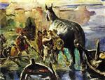 Lovis Corinth  - Bilder Gemälde - The Trojan Horse