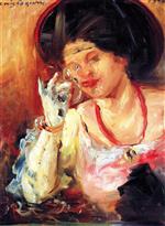 Lovis Corinth  - Bilder Gemälde - Woman with a Glass of Wine