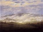 Caspar David Friedrich - Bilder Gemälde - Fog in the Elbe Valley