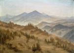 Caspar David Friedrich - Bilder Gemälde - Landscape with the Rosenberg in the Bohemian Mountains