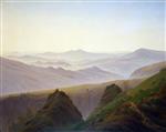 Caspar David Friedrich  - Bilder Gemälde - Morning in the Mountains