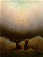 Caspar David Friedrich  - Bilder Gemälde - Vision of the Christian Church